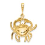 14k Satin Diamond-cut Cancer Zodiac Charm - Image 3