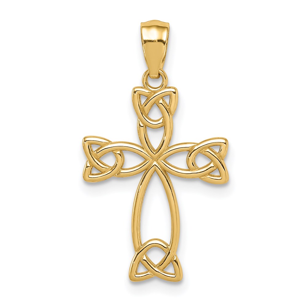 C4697.jpg 14K Celtic Knot Cross Pendant - Image 1