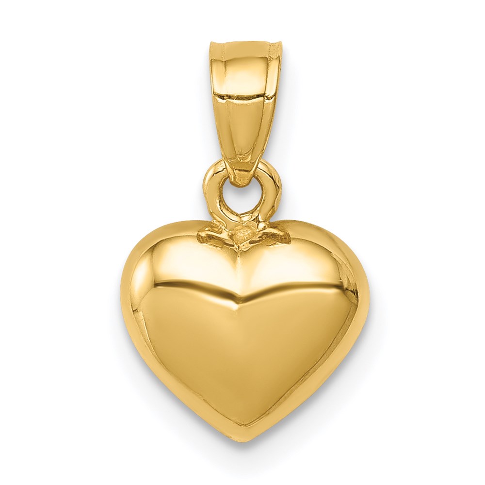 C4743.jpg 14K Polished Concave Back Heart Pendant - Image 1