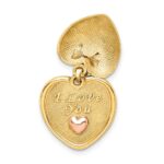 14K with Rose Plating Bow I LOVE YOU Inside Heart Pendant - Image 4