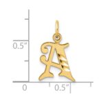 14K Diamond-cut Letter A Initial Charm - Image 4