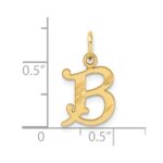 14K Diamond-cut Letter B Initial Charm - Image 4