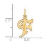 14K Diamond-cut Letter F Initial Charm - Image 4
