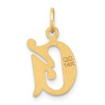 14K Diamond-cut Letter G Initial Charm - Image 3