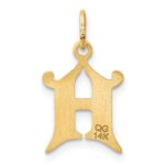 14K Diamond-cut Letter H Initial Charm - Image 3
