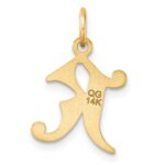 14K Diamond-cut Letter K Initial Charm - Image 3