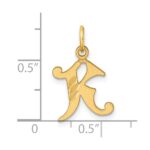14K Diamond-cut Letter K Initial Charm - Image 4