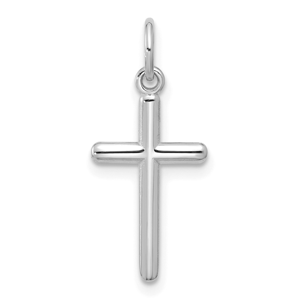 C4834W.jpg 14K White Gold Cross Pendant - Image 1