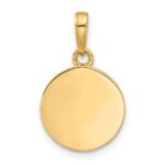 14K Polished with Blue Enamel and Clear Epoxy Resin It's A Boy Pendant - Image 3