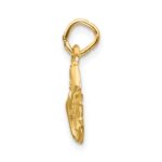 14k Satin Diamond-cut Pisces Zodiac Charm - Image 2