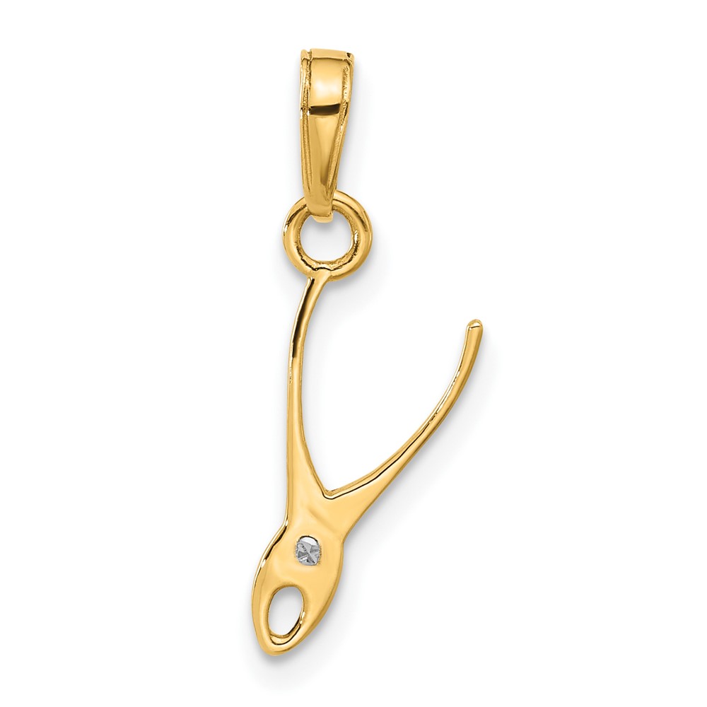 C4927.jpg 14k and White Rhodium Diamond-cut 3-D Pliers Pendant - Image 1