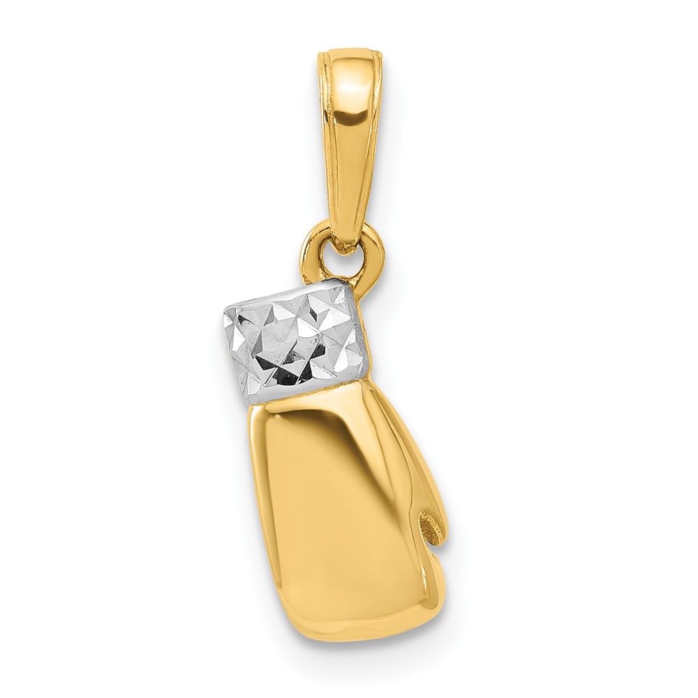 C4935.jpg 14k and White Rhodium Diamond-cut Boxing Glove Pendant - Image 1