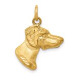14K Pointer Dog Charm