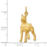 14k Satin Diamond-cut Boxer Dog Charm - Image 4