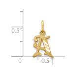 14k Letter A Initial Charm - Image 4