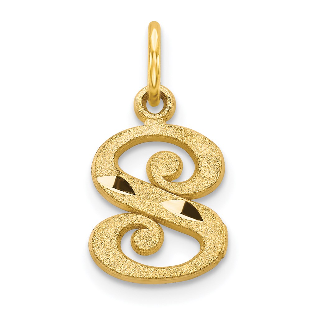 C565S.jpg 14k Letter S Initial Charm - Image 1