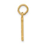 14KY Satin Diamond-cut Letter I Initial Charm - Image 2