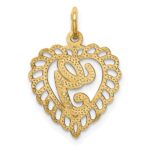 14k Heart Letter G Charm - Image 4
