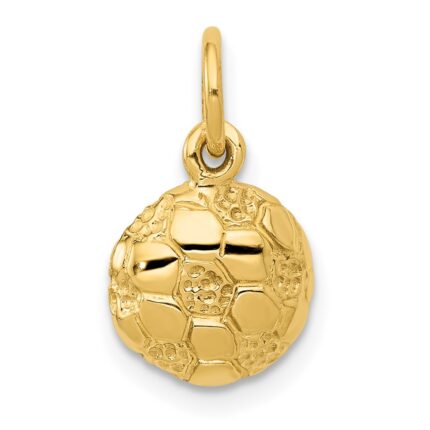 14k Domed Soccer Ball Charm