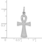 14k White Gold Ankh Cross Pendant - Image 3