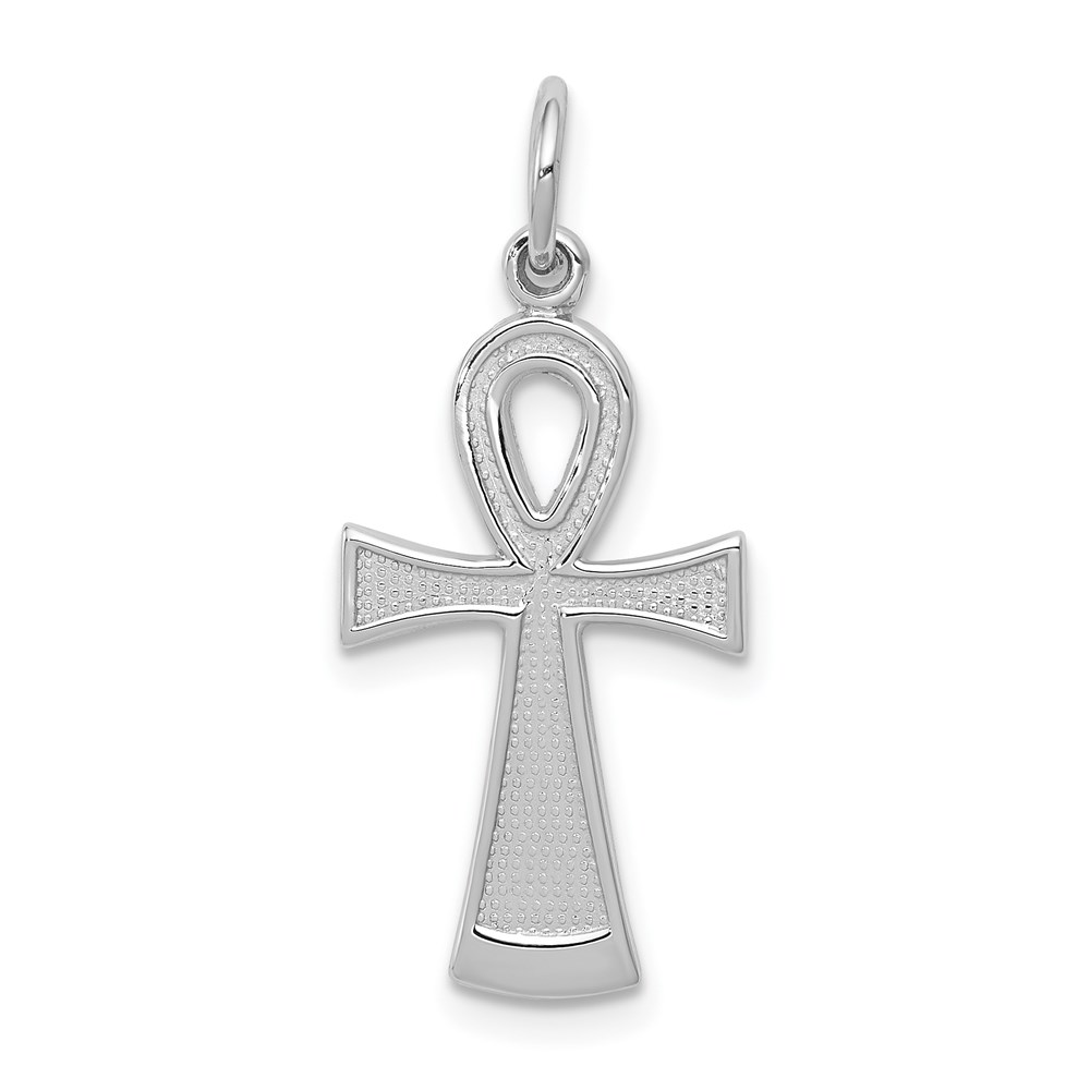 C780.jpg 14k White Gold Ankh Cross Pendant - Image 1