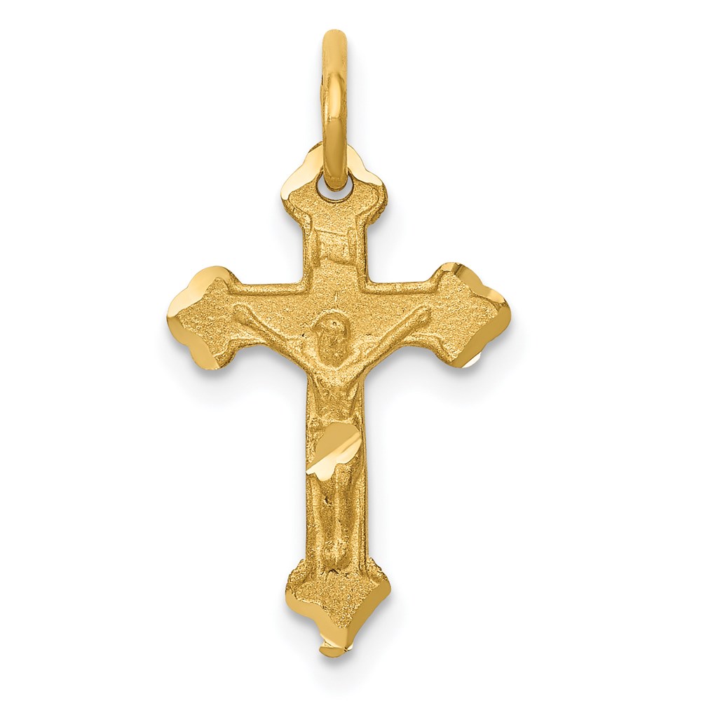 C794.jpg 14k INRI Diamond-cut Crucifix Charm - Image 1