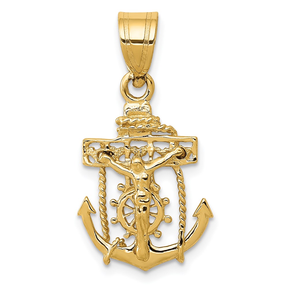 C809.jpg 14k Mariners Cross Pendant - Image 1