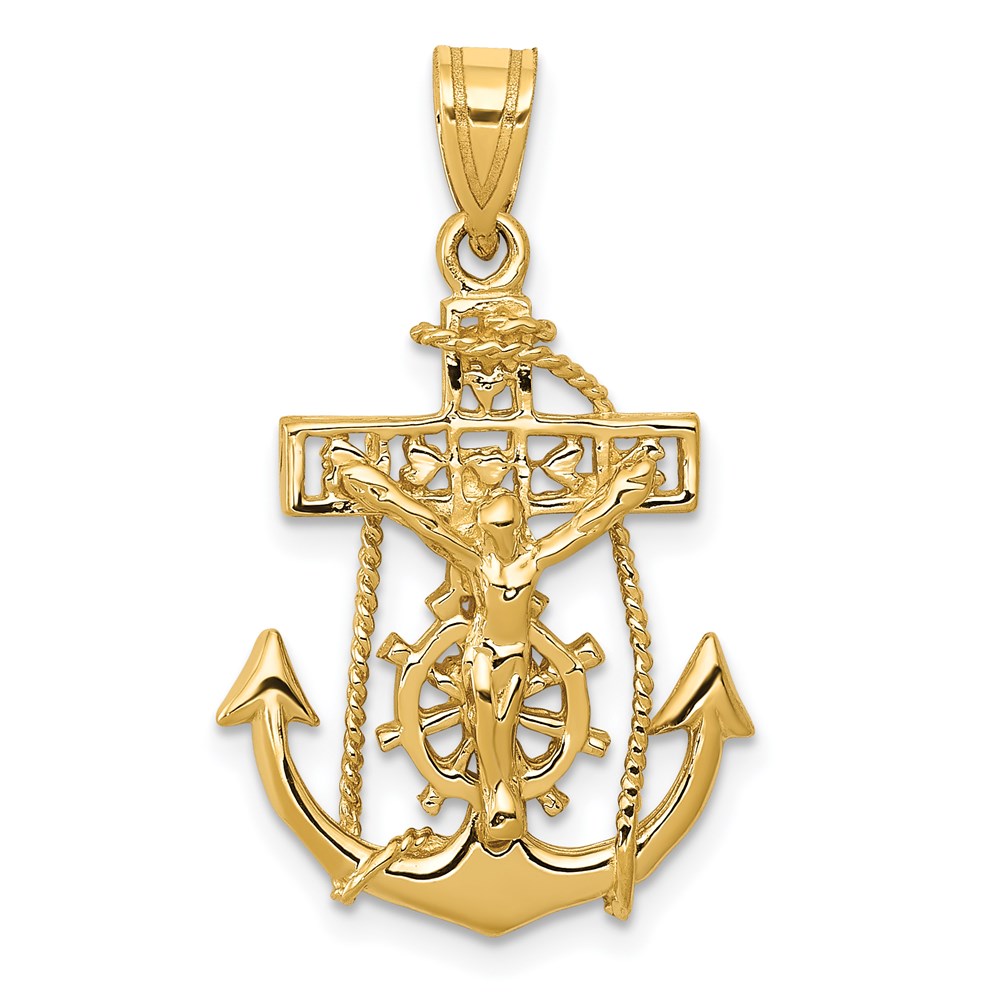 C812.jpg 14k Mariners Crucifix Pendant - Image 1