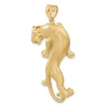 14k Satin and Polished Panther Pendant - Image 5