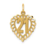 14k 21 in Heart Charm
