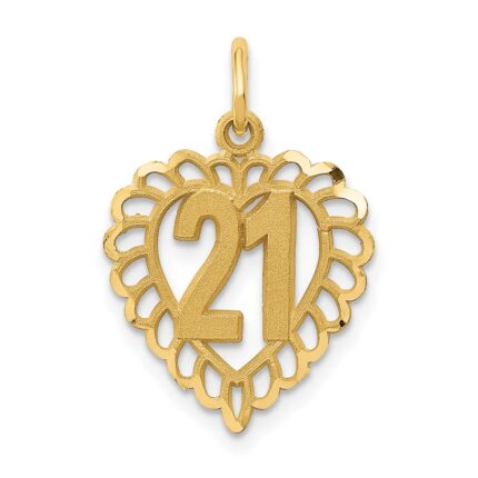 14k 21 in Heart Charm