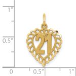 14k 21 in Heart Charm - Image 4