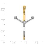 14K Two-tone Crucifix Charm - Image 3