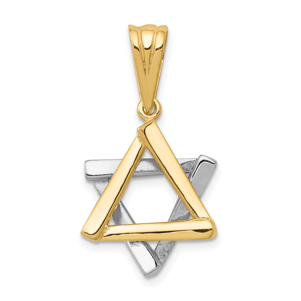 CG52.jpg 14k Two-tone Star of David Pendant - Image 1