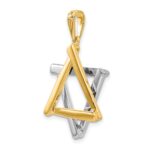 14k Two-tone Star Of David Pendant - Image 5