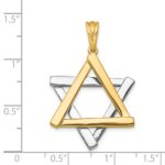 14k Two-tone Star Of David Pendant - Image 4