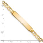 14k Polished Solid Chain/Solid Plate Anchor Link 34x7mm Plate ID Bracelet - Image 3