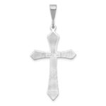 14k White Gold Passion Cross Pendant - Image 4