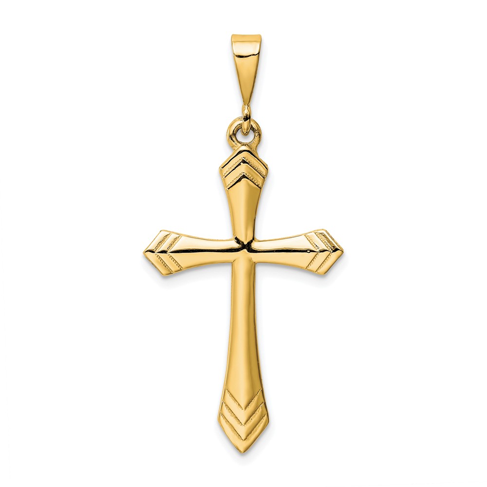 CH126Y.jpg 14k Passion Cross Pendant - Image 1