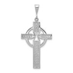14k White Gold Celtic Cross Charm