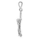 14k White Gold Crucifix Charm - Image 2