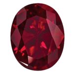 Created Ruby 9x7mm Oval