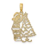 14k Polished Christmas Tree and Santa Charm - Image 4