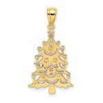 14k Polished Christmas Tree Charm