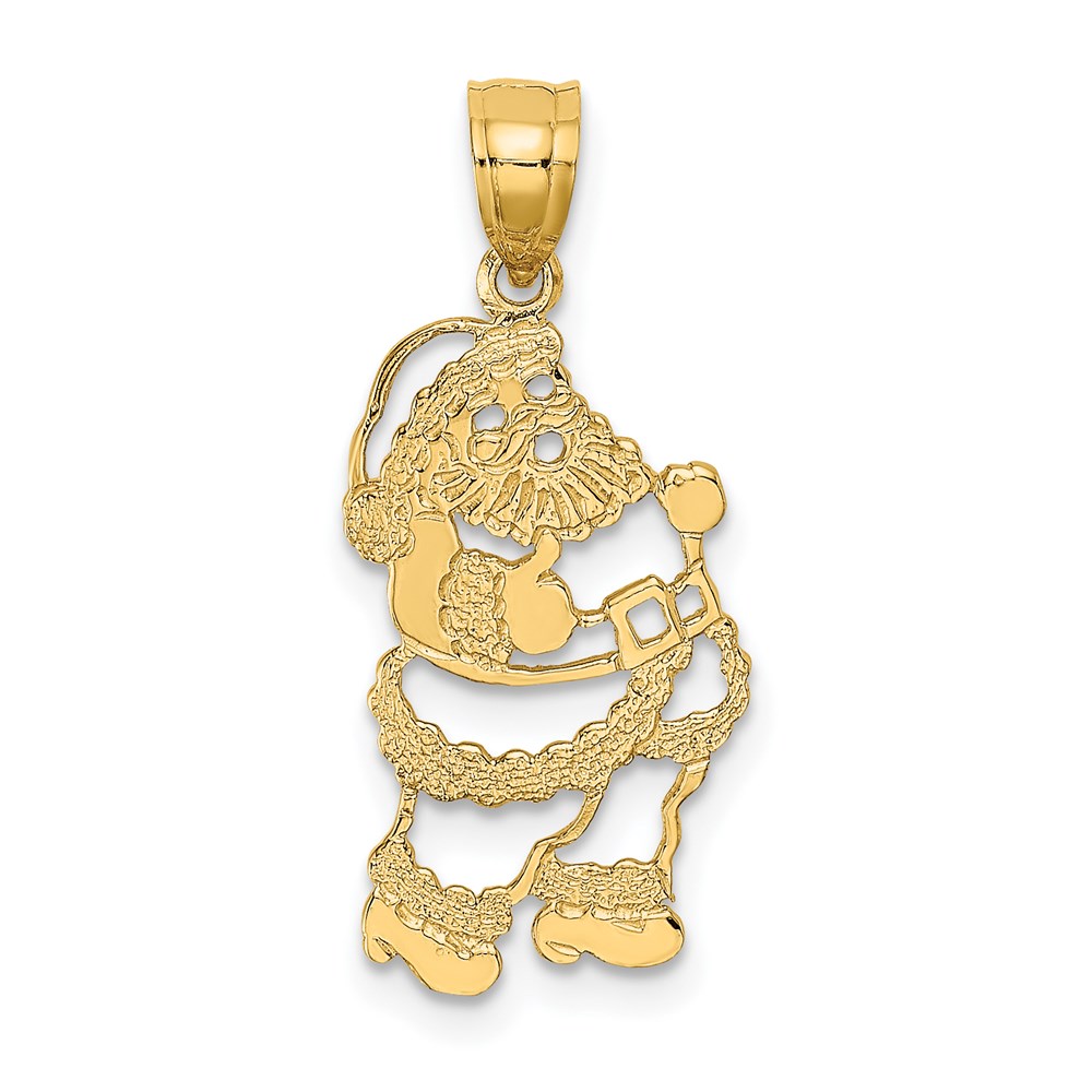 D1122.jpg 14k Polished Cut-out Santa Charm - Image 1