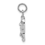 14k White Gold Polished Open-Backed Comedy/Tragedy Charm - Image 2