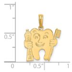 14k Polished Flat-Backed Dental Charm - Image 3