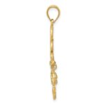 14k Polished Diamond-cut Chandelier Pendant - Image 2