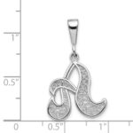 10KW Filigree Initial A Pendant - Image 3