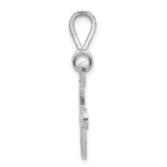 10KW Filigree Initial F Pendant - Image 2